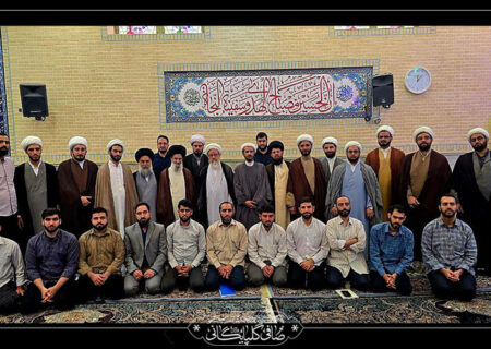 دیدار جمعی از طلاب کرمانشاهی حوزه علمیه با استاد عالیقدر حاج محمد حسن صافی