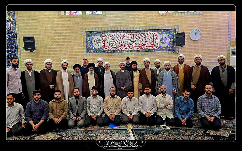 دیدار جمعی از طلاب کرمانشاهی حوزه علمیه با استاد عالیقدر حاج محمد حسن صافی